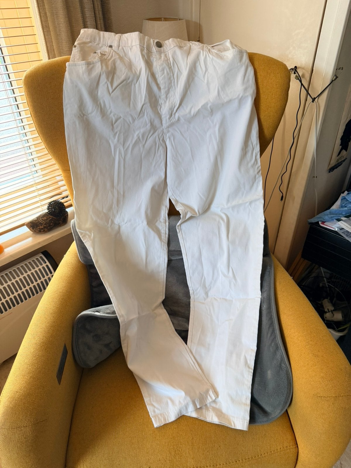 Witte spijkerbroek viscose, Ophalen, Zo goed als nieuw, Wit, Overige jeansmaten
