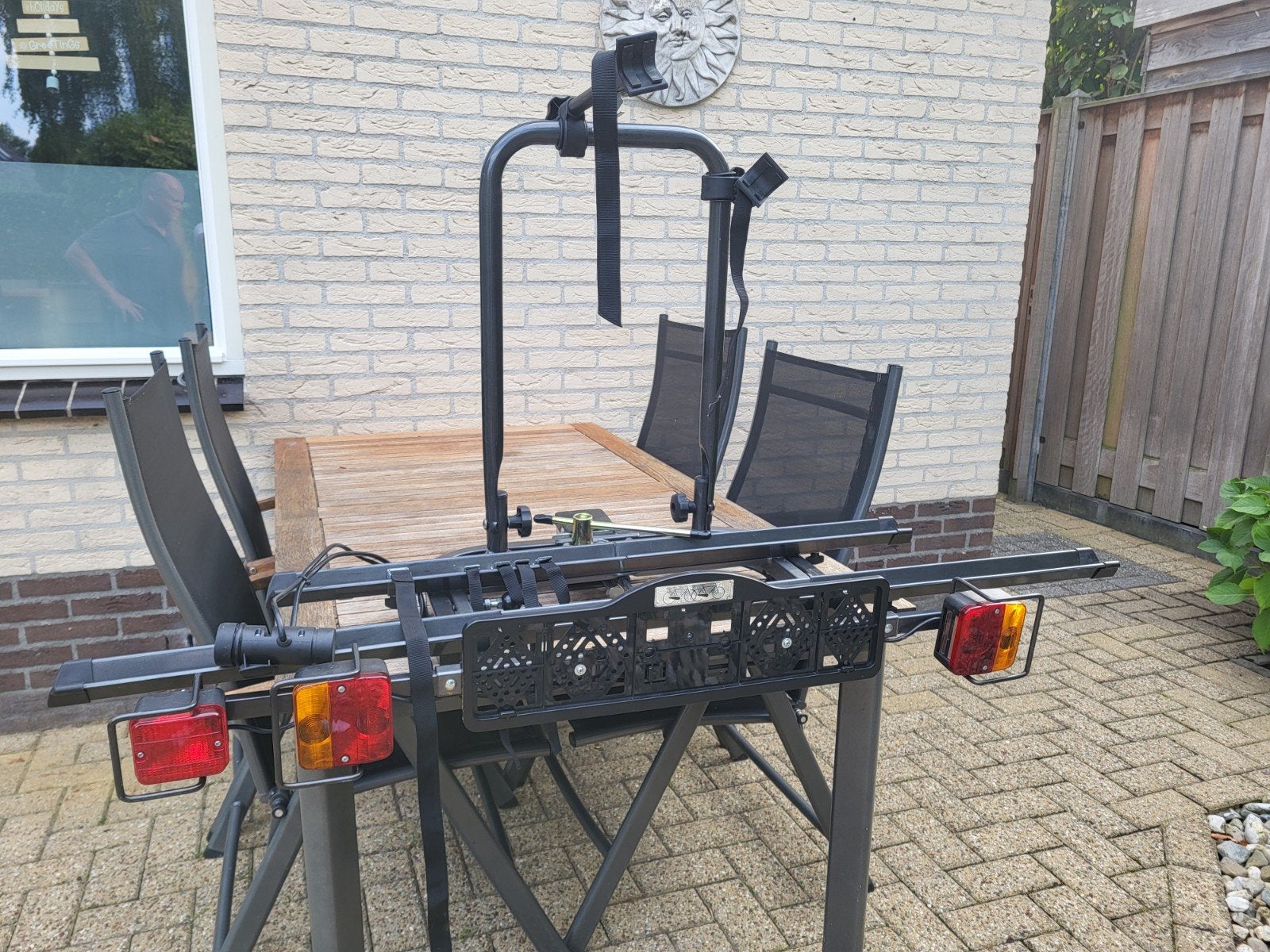 Zeer nette trekhaakdrager voor 2 fietsen, Ophalen, 2 fietsen, Gebruikt, Trekhaakdrager