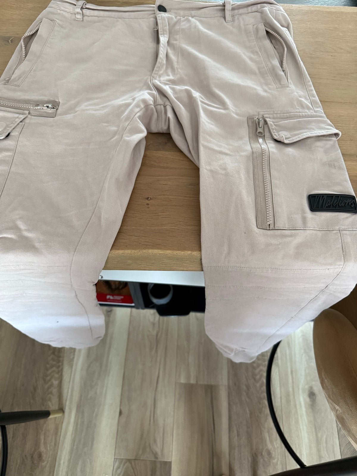 Malelions beige cargo broek maat L, Kleding | Heren, Ophalen of Verzenden, Zo goed als nieuw, Maat 52/54 (L), Beige