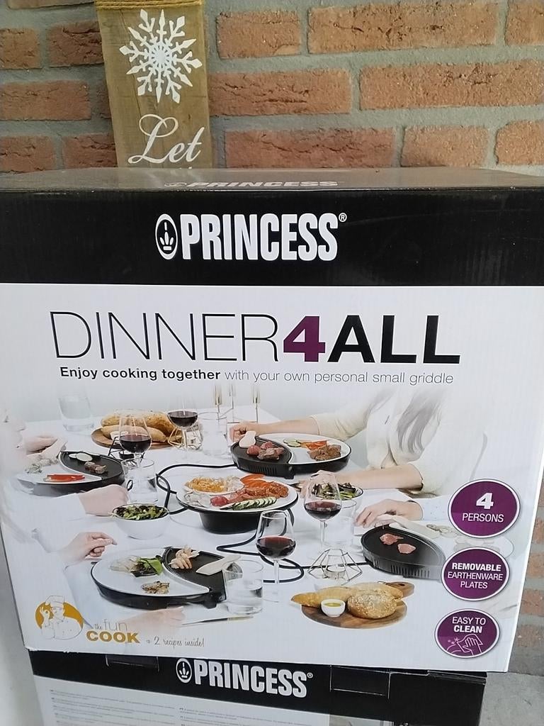 Gourmet set dinner 4 all, Witgoed en Apparatuur, Gourmetstellen, Ophalen, Zo goed als nieuw, 4 t/m 7 personen