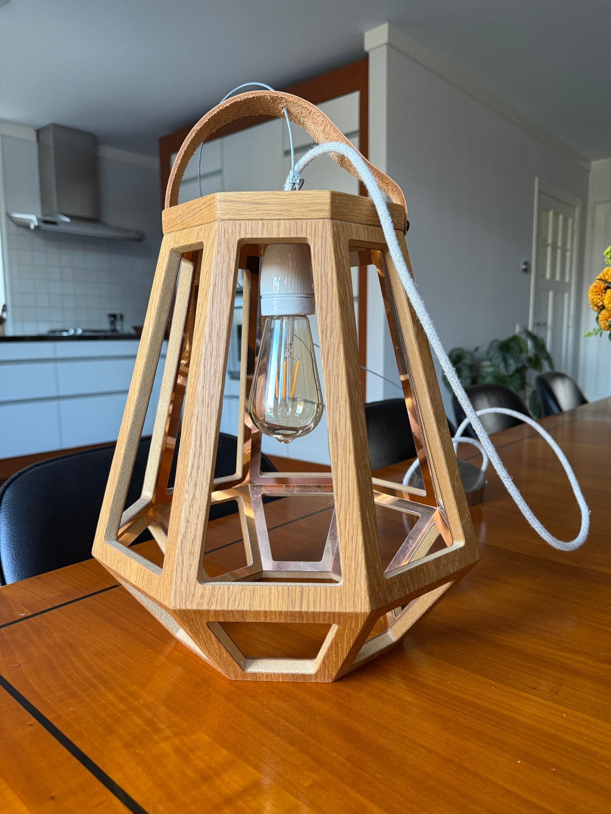 Design hanglamp, Ophalen, Zo goed als nieuw, Hout