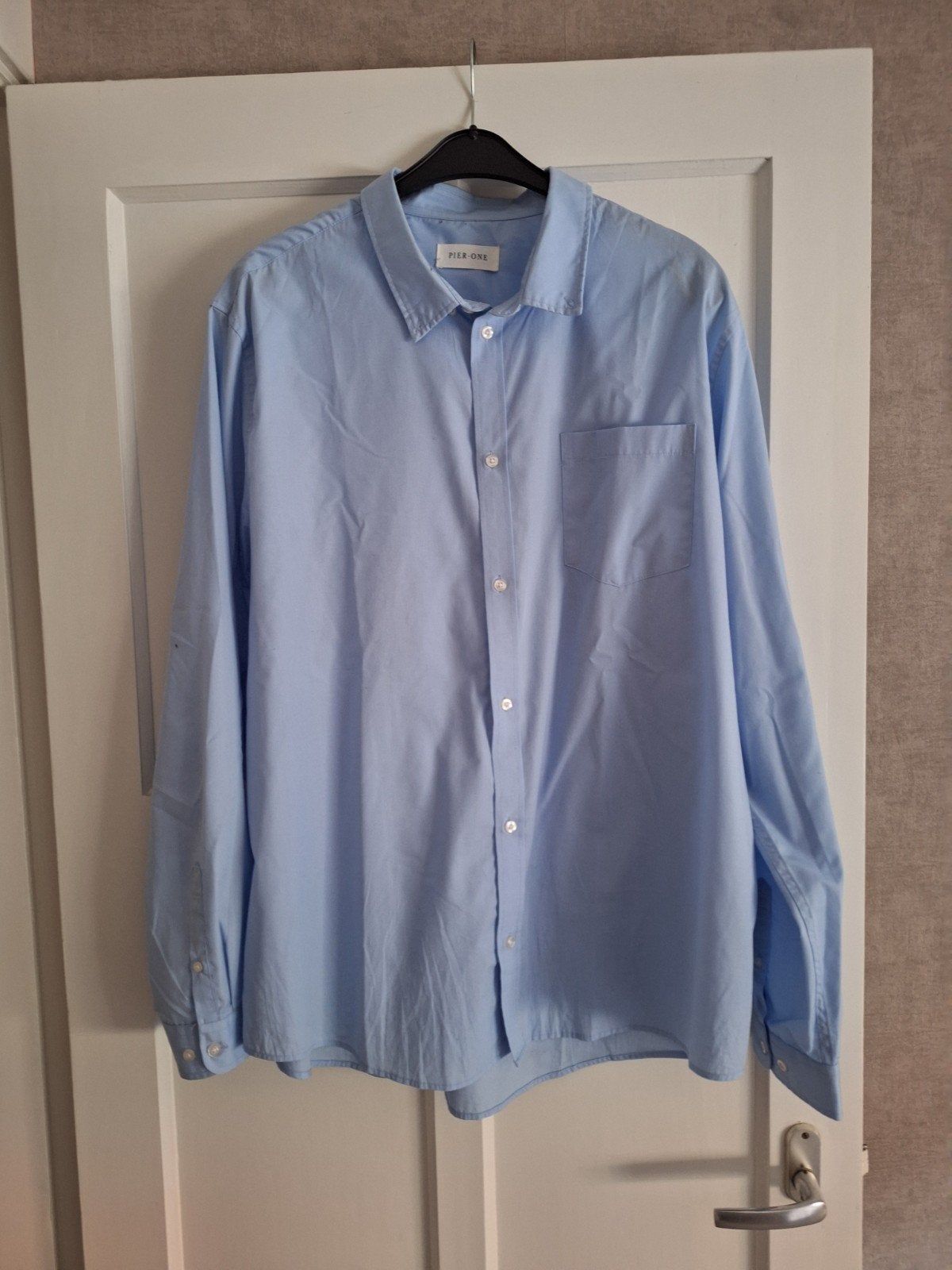 Piere one overhemd 5xl licht blauw zgan, Kleding | Heren, Ophalen of Verzenden, Zo goed als nieuw, Blauw, Piere one
