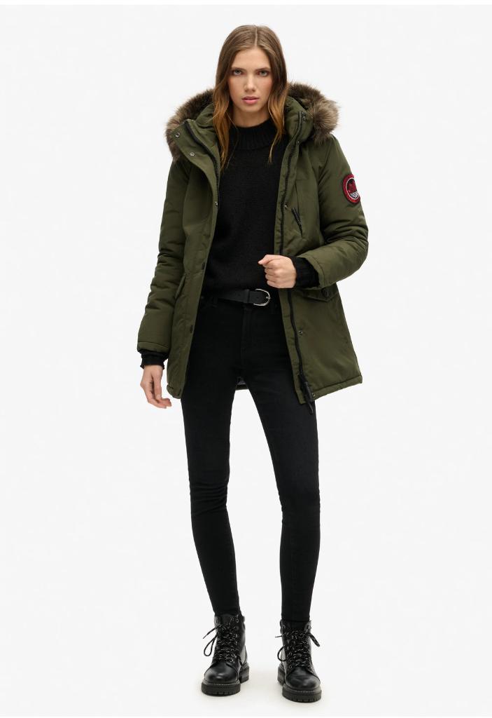 Superdry everest parka jas army khaki mt 38 NIEUW €89,-, Maat 38/40 (M), Superdry, Nieuw, Ophalen of Verzenden