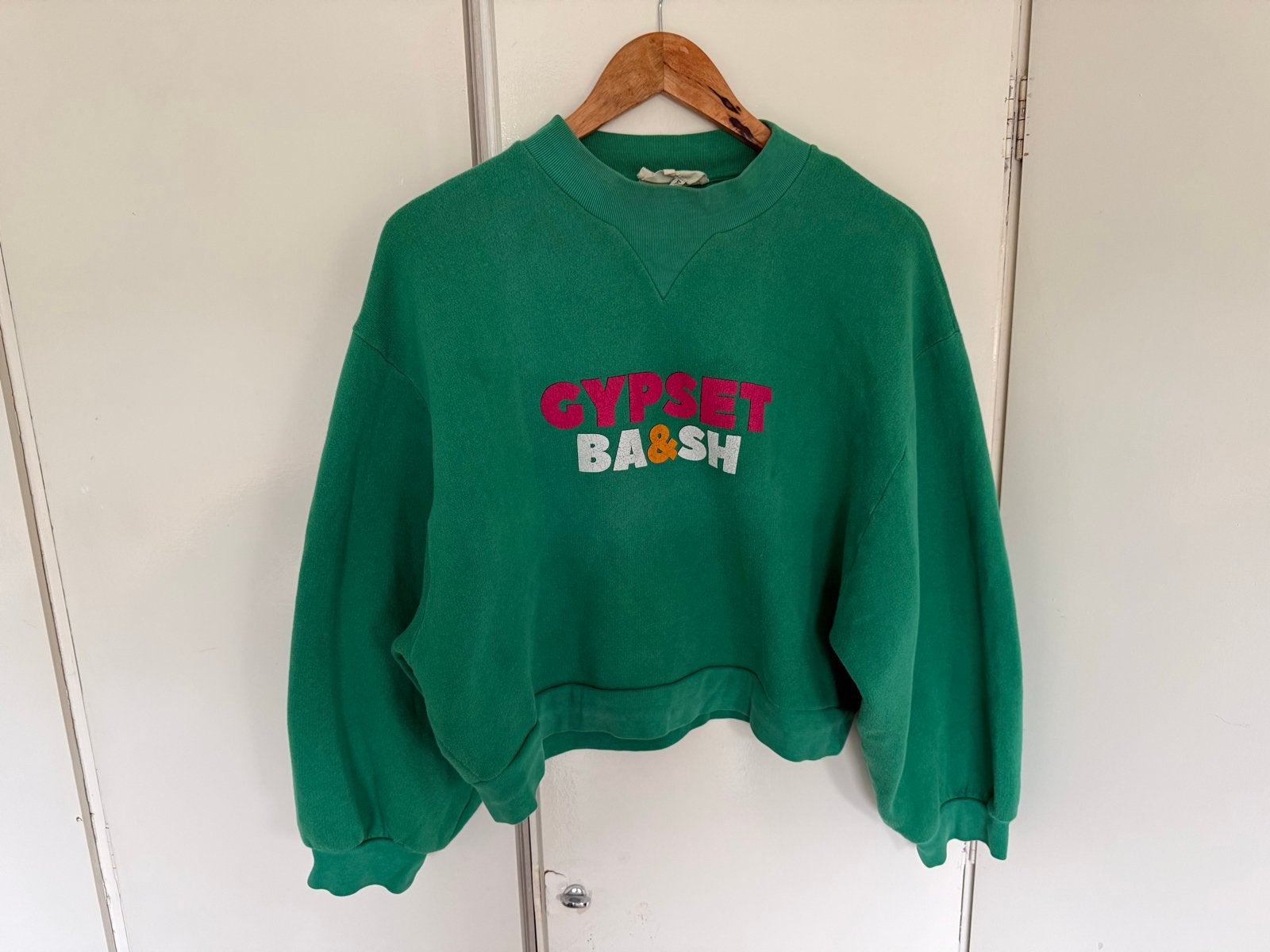 Ba&sh Groene Oversized Trui Maat 2- (m), Maat 38/40 (M), Ophalen of Verzenden, Ba&sh, Gedragen