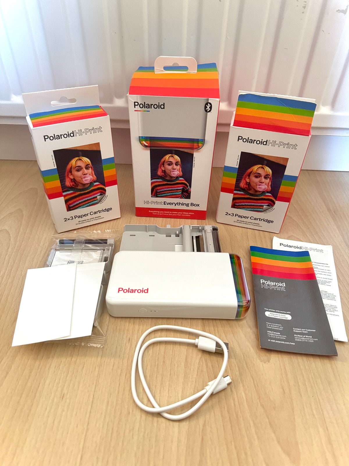 Polaroid Hi-Print 2x3 Fotoprinter + 60 vellen, Ophalen of Verzenden, Zo goed als nieuw