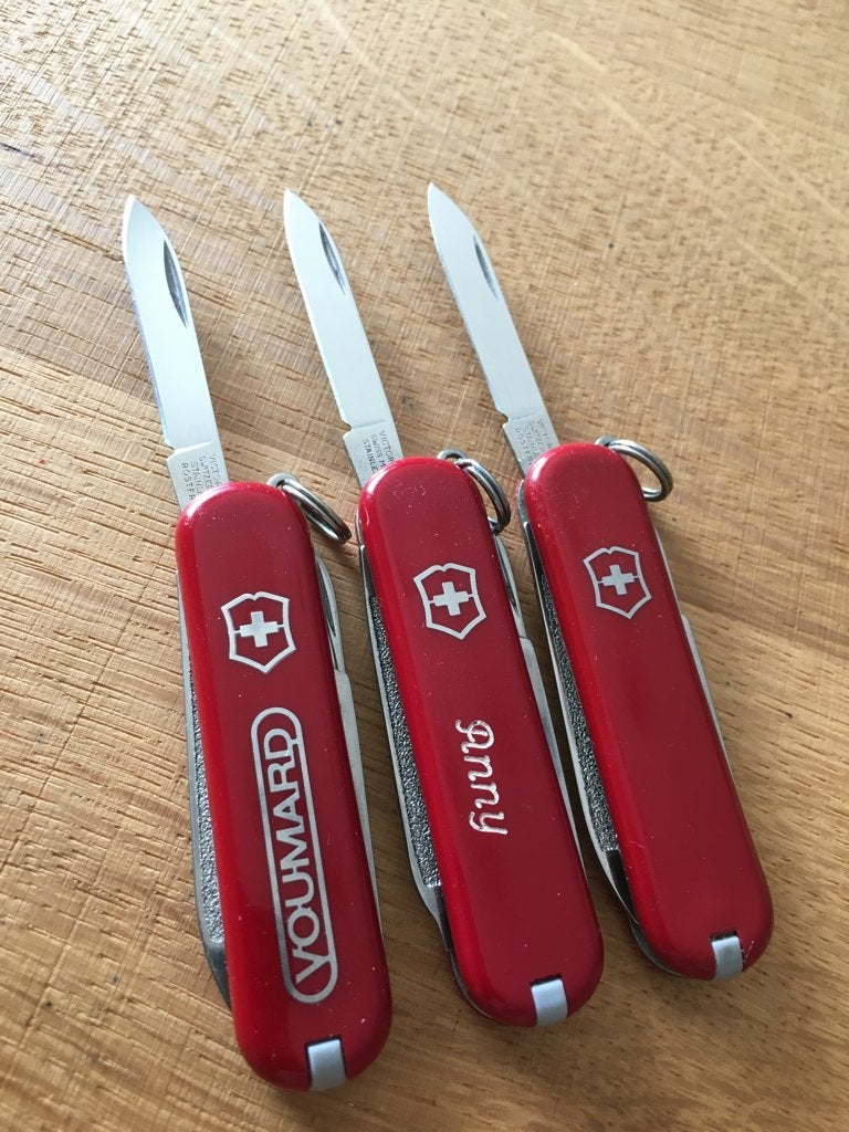 3 Victorinox zakmessen 58mm, Caravans en Kamperen, Ophalen of Verzenden
