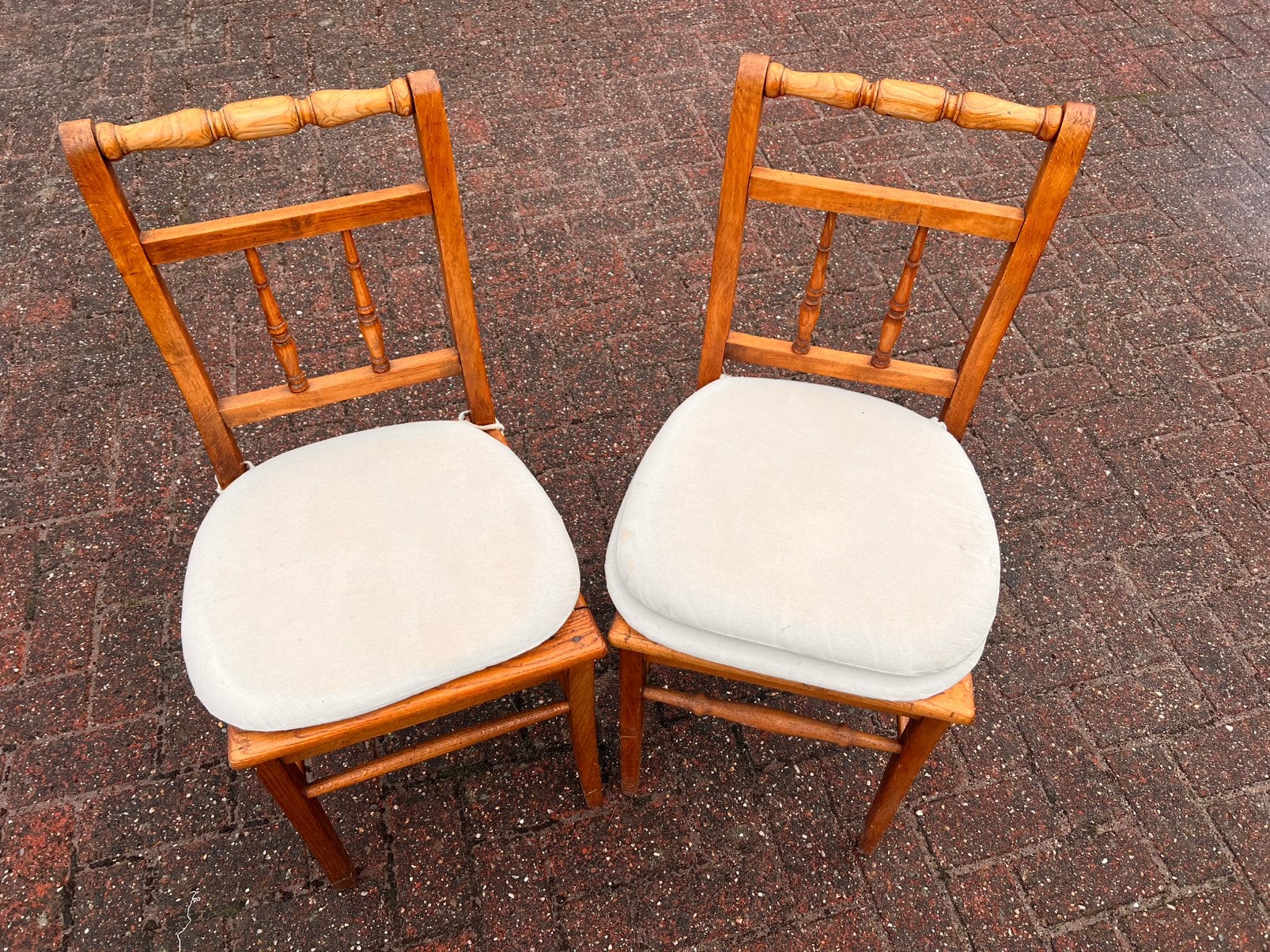 2 stoelen, Huis en Inrichting, Ophalen, Gebruikt, Twee, Bruin