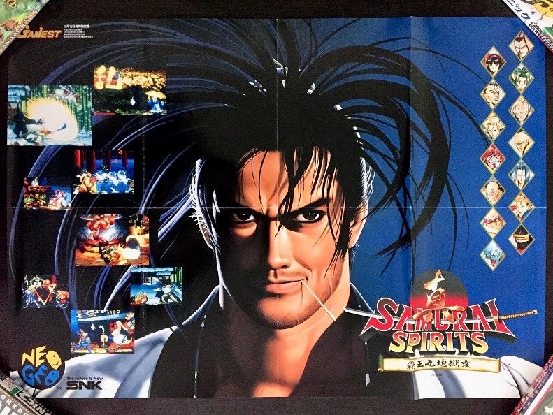 Samurai Shodown 2 (Samurai Spirits) Neo Geo Poster, Spelcomputers en Games, Vechten, 2 spelers, Ophalen of Verzenden, Zo goed als nieuw