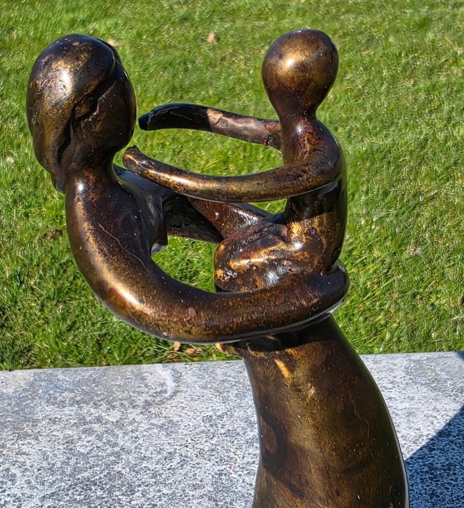 MOEDER MET BABY / bronzen beeld, Ophalen of Verzenden, Brons, Beeld