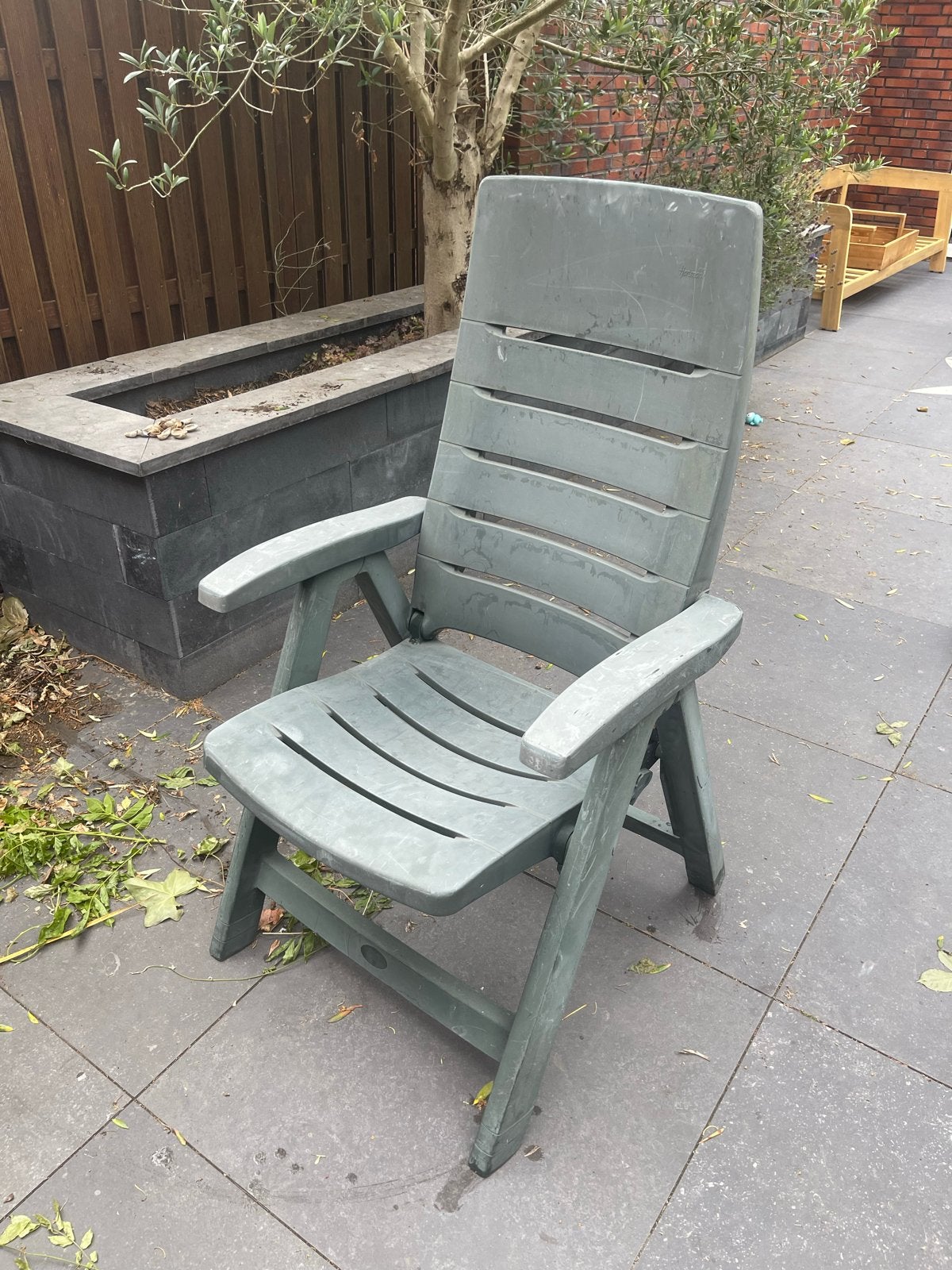 Hartman tuinstoelen groen, verstelbaar (2x), Ophalen, Gebruikt, Kunststof, Verstelbaar