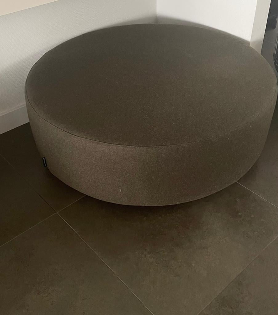 Mooie ronde poef donkergroen 93 cm, Ophalen, Zo goed als nieuw, Rond, 75 tot 100 cm