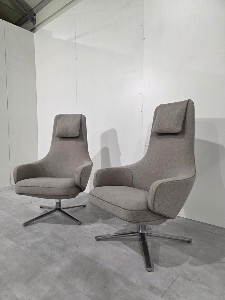 2x Vitra Grand Repos Fauteuils, Huis en Inrichting, Fauteuils, Ophalen of Verzenden, 75 tot 100 cm, Stof, 50 tot 75 cm