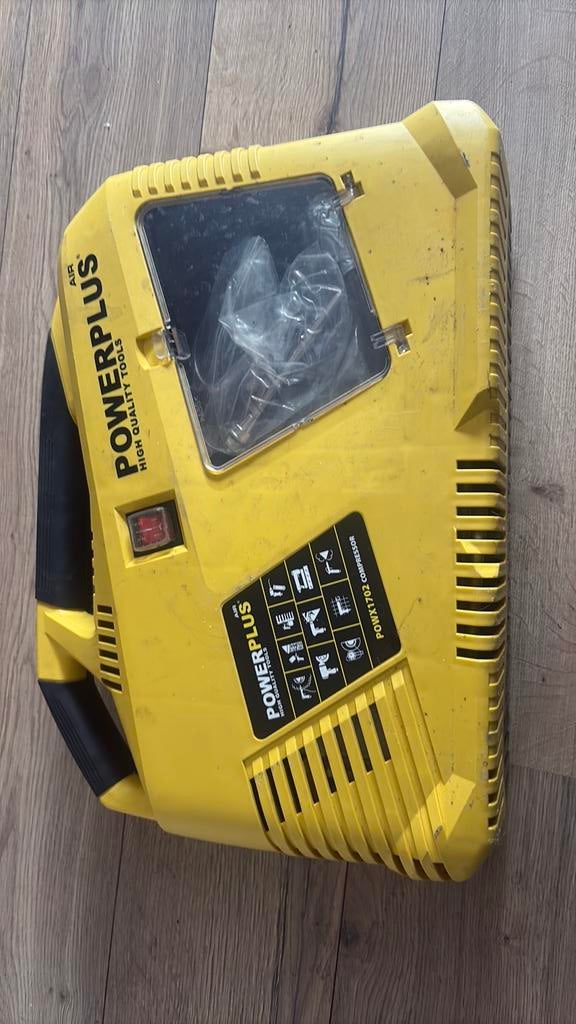 Powerplus luchtcompressor, Ophalen, Gebruikt