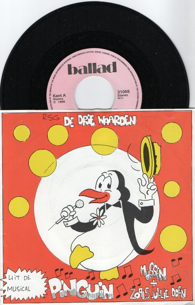 R.S.G. de Drie Waarden – Mussen, Ophalen of Verzenden, Zo goed als nieuw, 7 inch, Levenslied of Smartlap