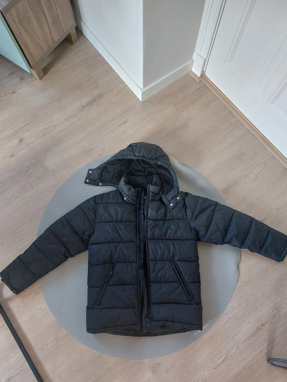 Zwarte zgan ski jas, maat 170, Ophalen, Jongen of Meisje, Jas, H&M.