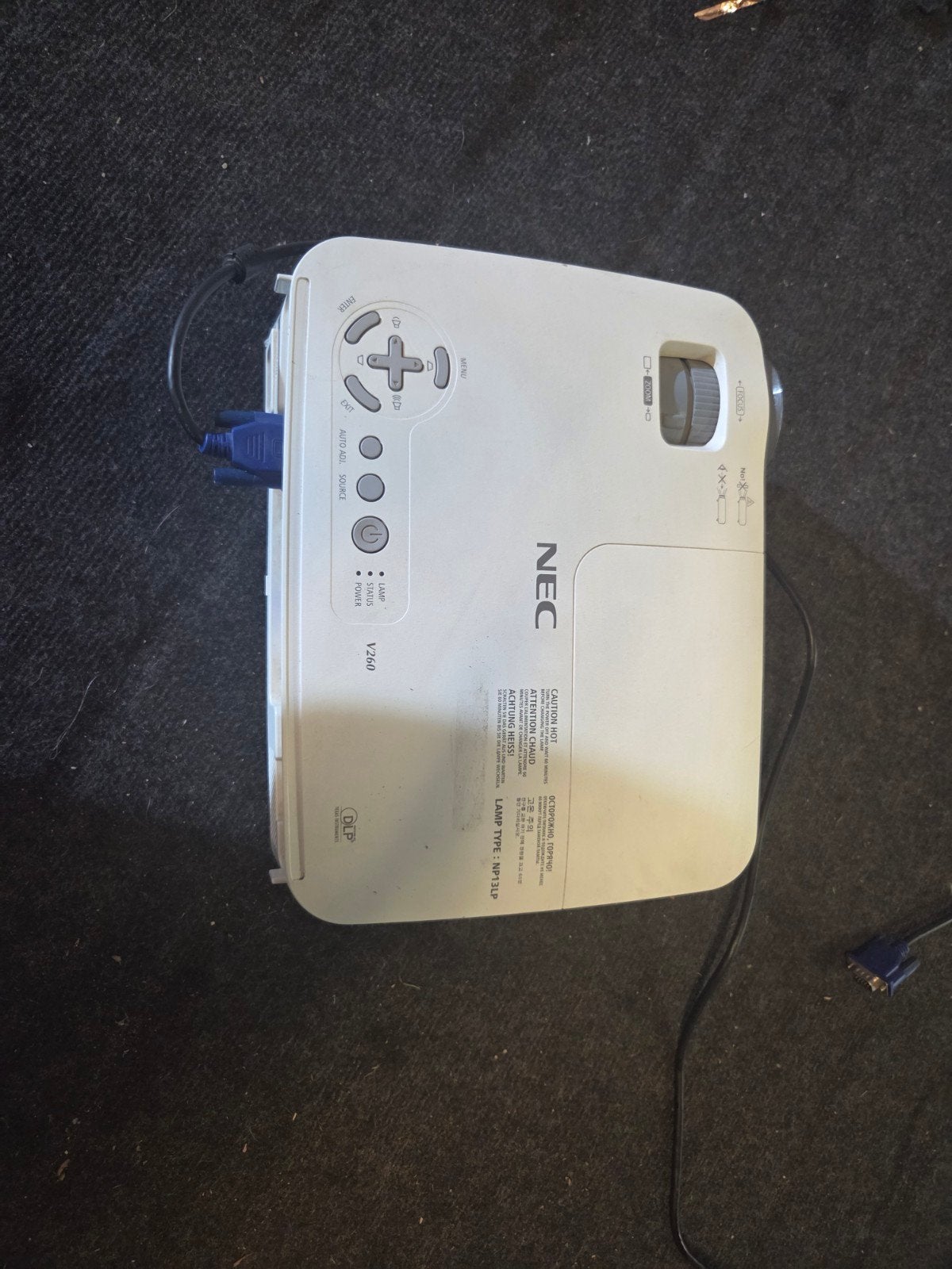 NEC NP-V260G DLP Projector - Goede Staat, Gebruikt, DLP, Overige resoluties, NEC