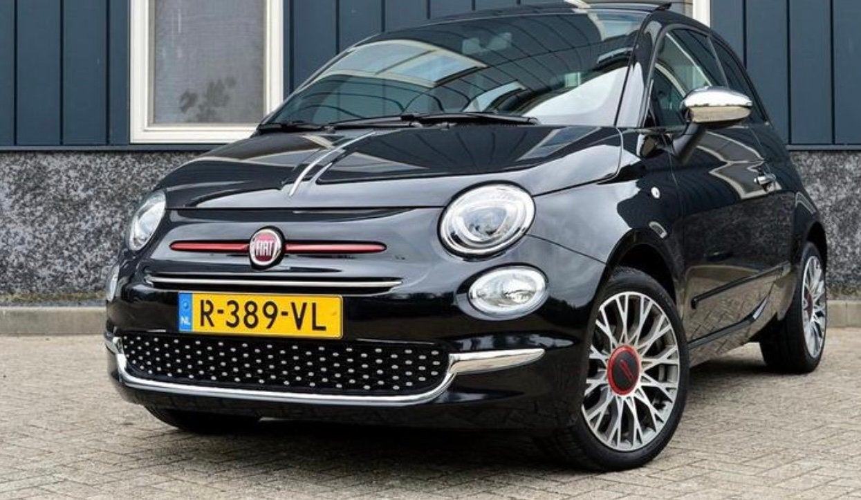 Fiat 500 C 1.0 Hybrid RED, Stof, Euro 6, Zwart, Handgeschakeld