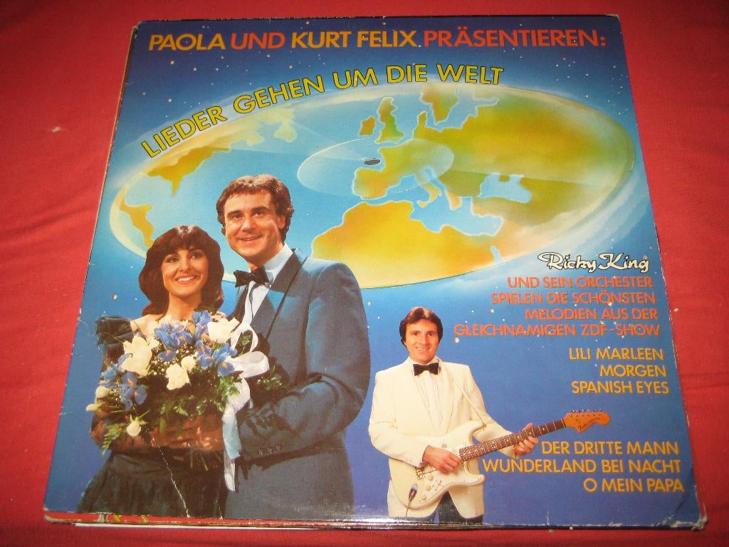 LP, Paola +Kurt Felix präsentieren: Lieder gehen um die Welt, Ophalen of Verzenden, Zo goed als nieuw, Overige formaten