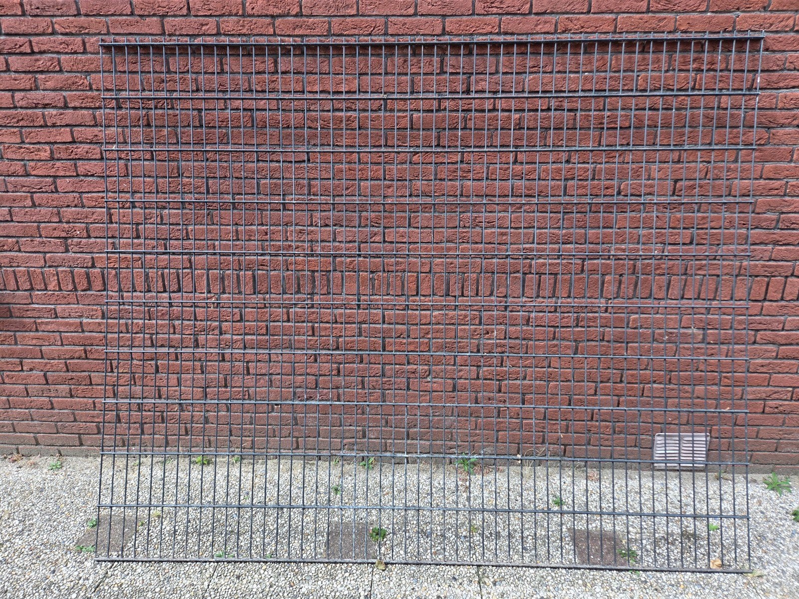 Dubbelstaaf hekwerk 250x203 cm, Tuin en Terras, Tuinhekken en Hekwerk, Gebruikt, Dubbelstaafmat hekwerk, IJzer, Ophalen
