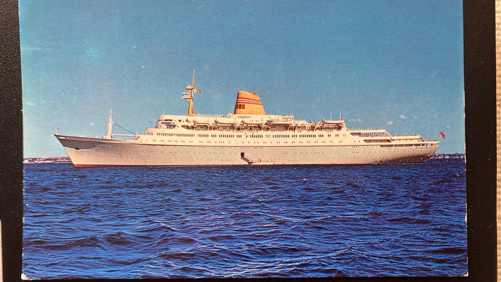 SAGAFJORD   1965  Noorwegen Amerika Lijn, Verzamelen, Scheepvaart, Ophalen of Verzenden, Zo goed als nieuw, Kaart, Foto of Prent