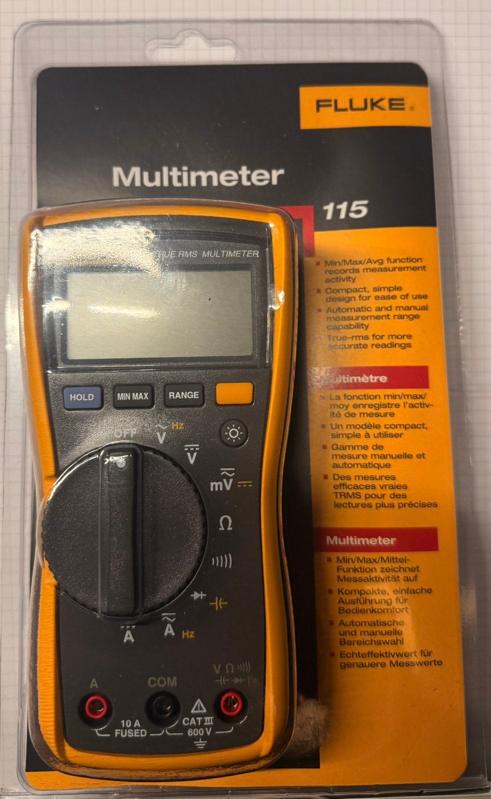 Fluke 115 multimeter (nieuw in verpakking), Doe-het-zelf en Verbouw, Meetapparatuur, Nieuw, Multimeter, Ophalen of Verzenden