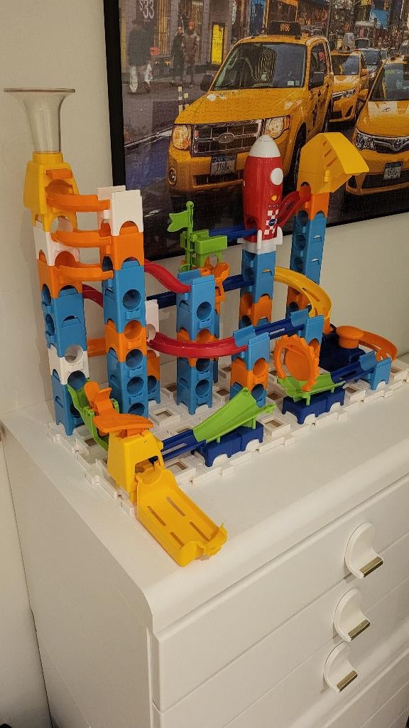 VTech knikkerbaan - Marble Rush Rocket Set Electronic M100E, Ophalen of Verzenden, Zo goed als nieuw, 4 tot 6 jaar