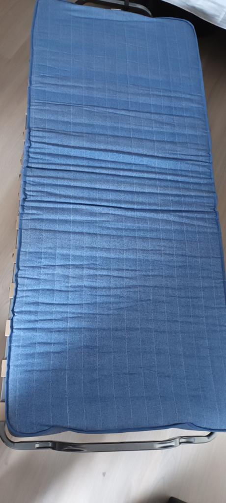 Opklapbed / logeerbed, Ophalen, Eenpersoons, Blauw, 190 cm of minder