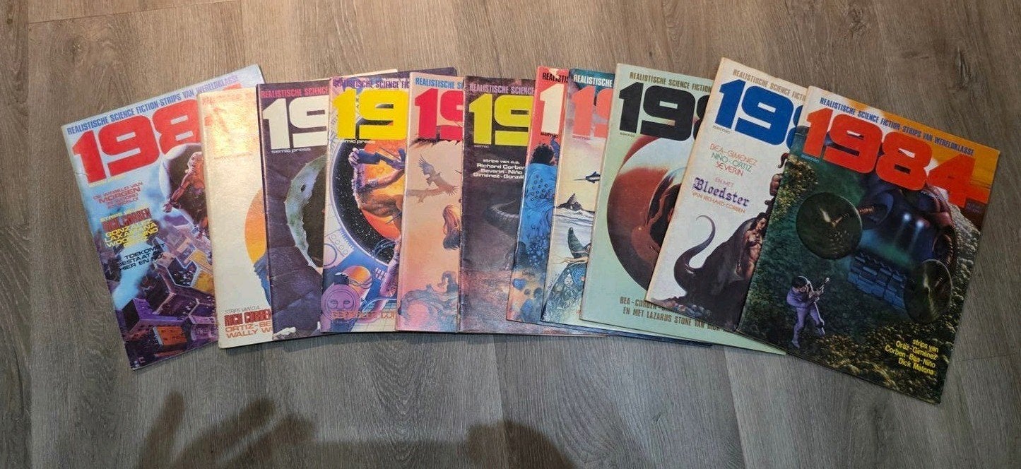 1984 & Essef Science Fiction Strips - bijna Complete Reeks, Meerdere stripboeken, Ophalen of Verzenden, Gelezen