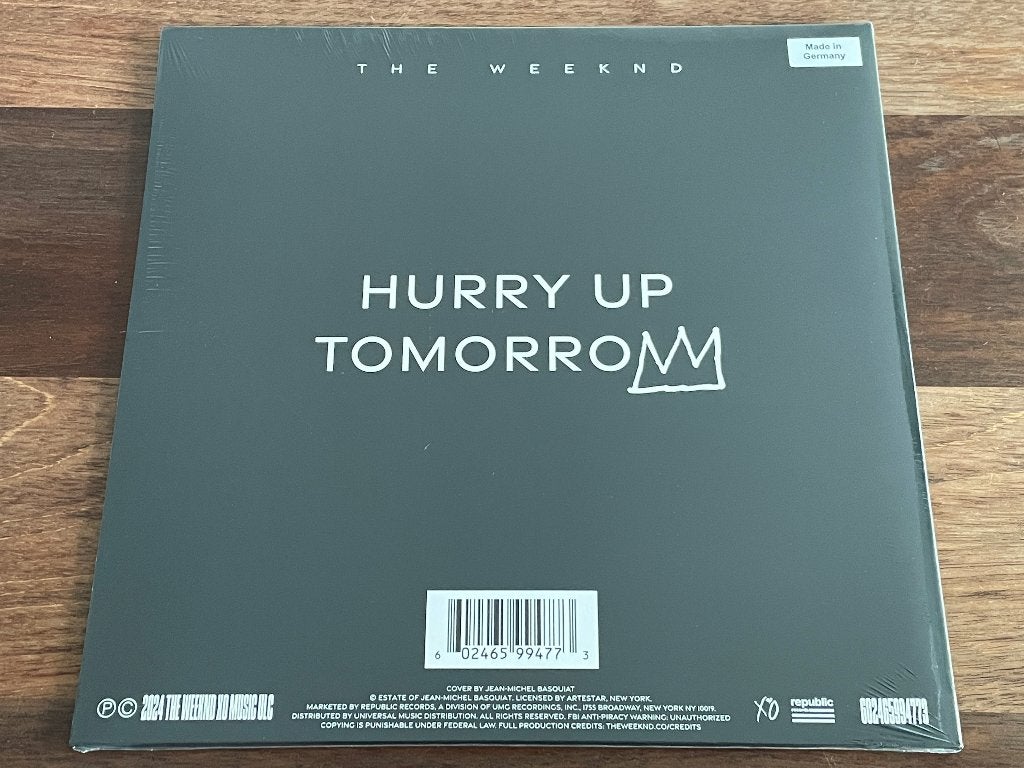 Vinyl LP The Weeknd Hurry Up Tomorrow CLEAR Basquiat NIEUW, LP, Colored vinyl, Pop, Ophalen of Verzenden