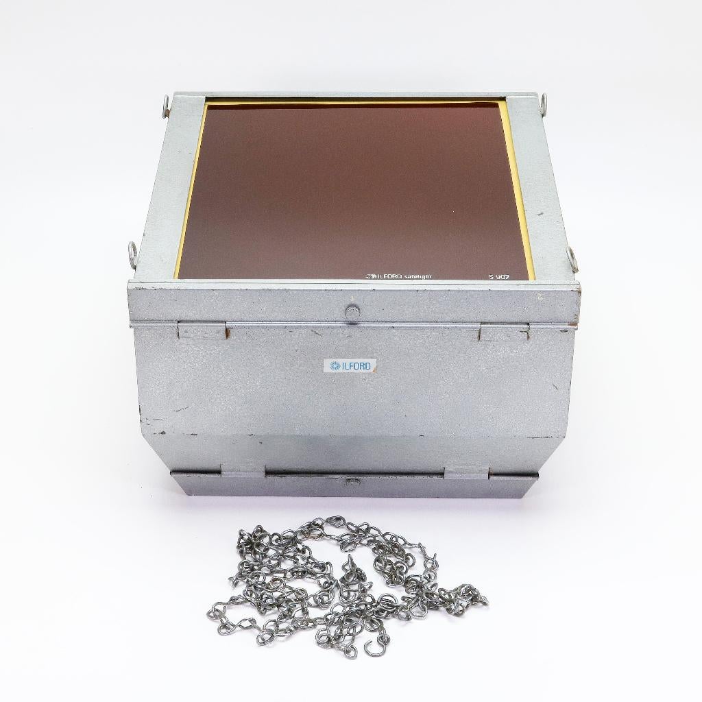 Ilford DL20 hangende dokalamp met 2x 902 filter en ketting, Audio, Tv en Foto, Fotografie | Doka Toebehoren, Ophalen of Verzenden