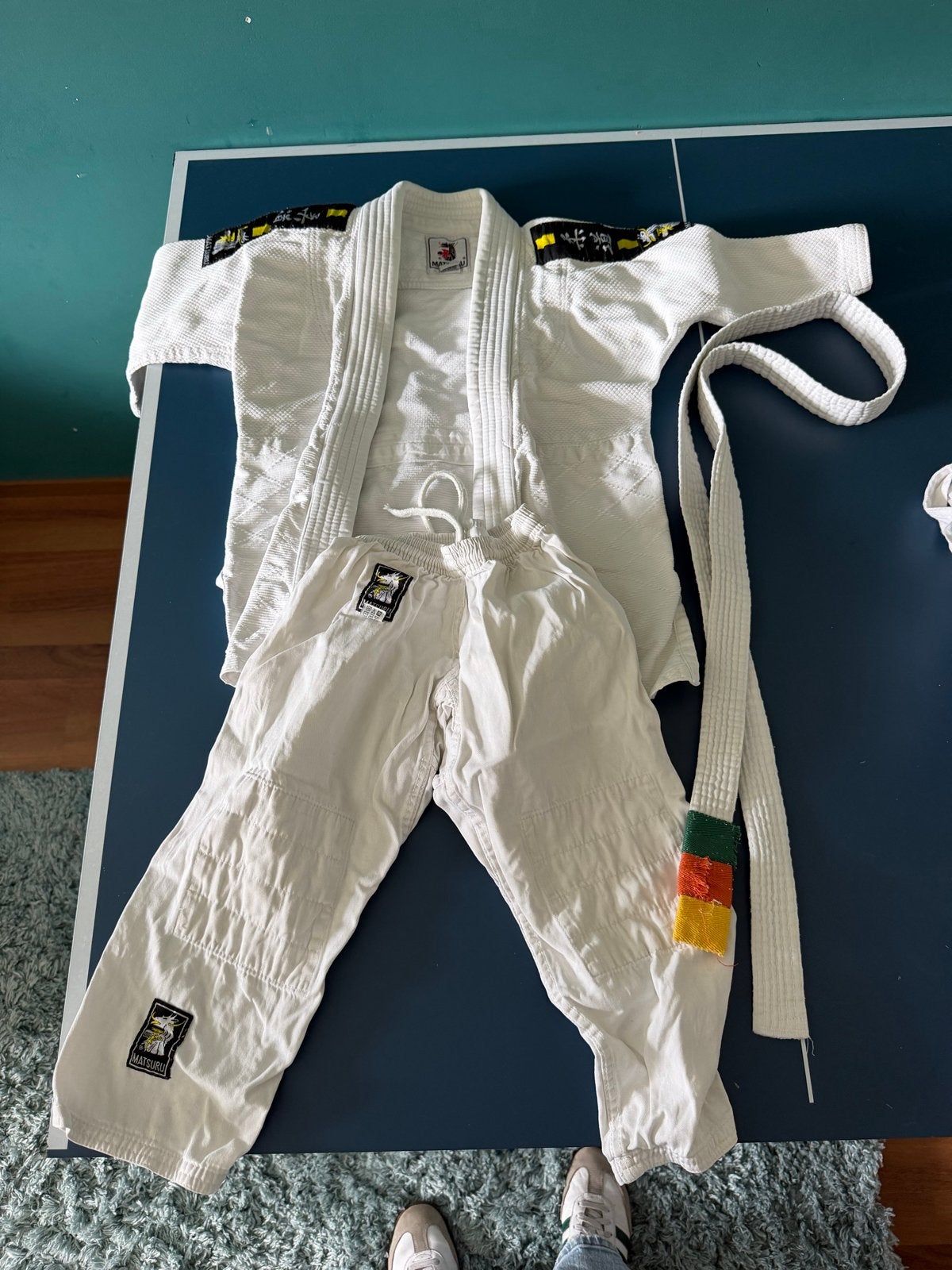 Judo pak Matsuru maat 110, Gebruikt, Maat XS of kleiner, Judo, Vechtsportpak