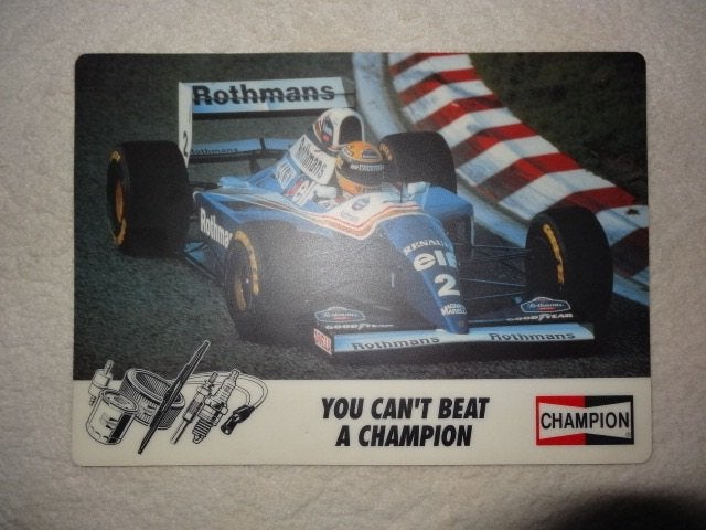 Ayrton Senna muis mat mouse mat Champion Rothmans Renault, Ophalen of Verzenden, Gebruikt, Formule 1