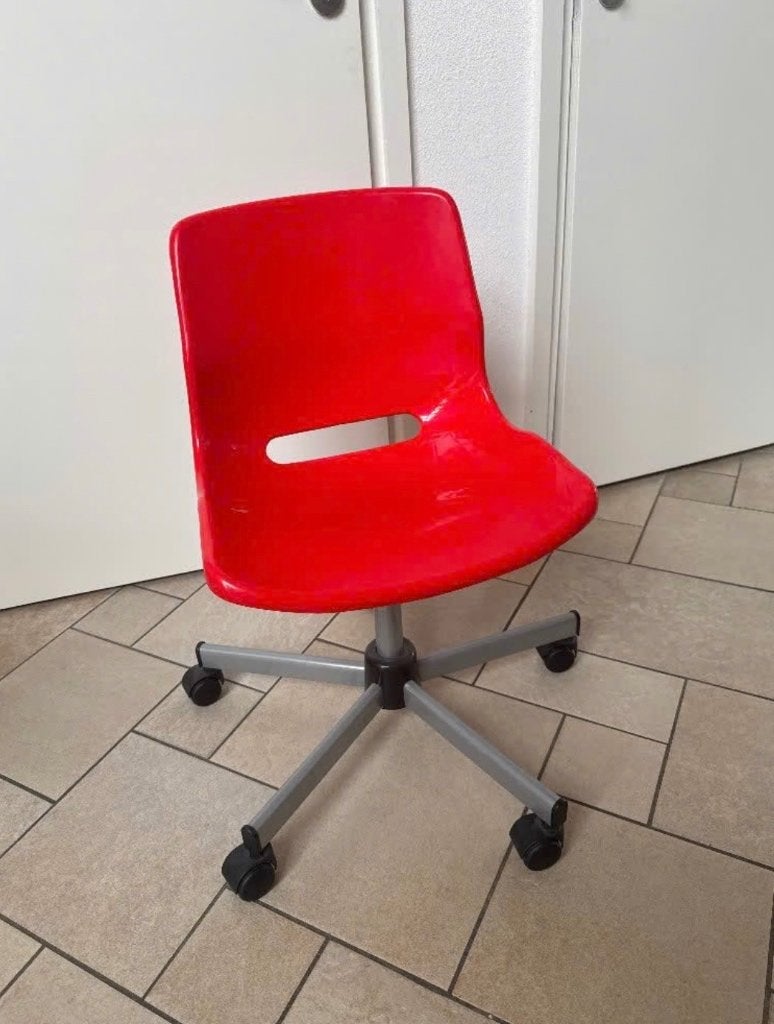 Bureaustoel, Ophalen, Zo goed als nieuw, Rood, Bureaustoel