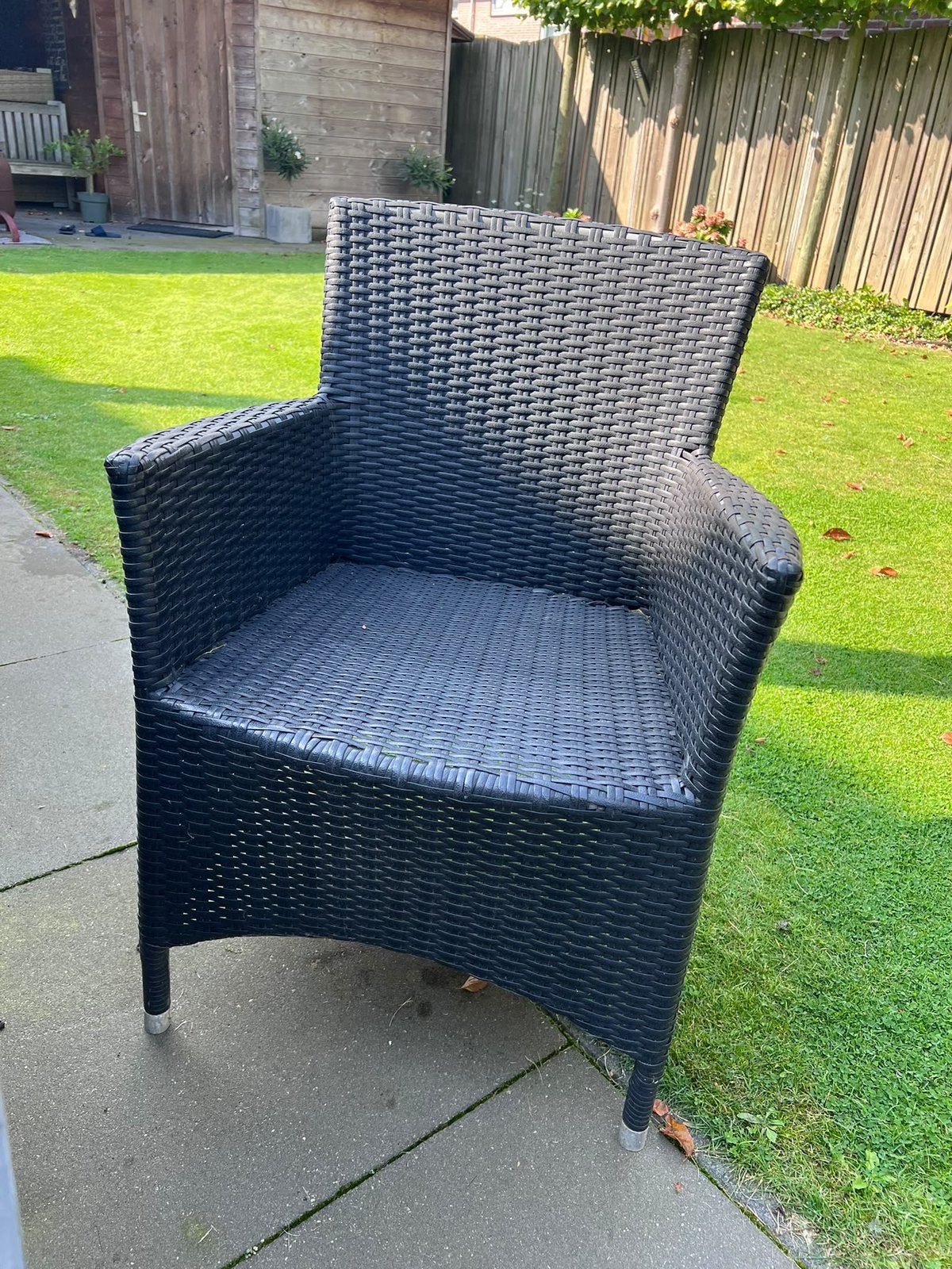 6 buiten tafelstoelen, Ophalen, Zo goed als nieuw, Wicker