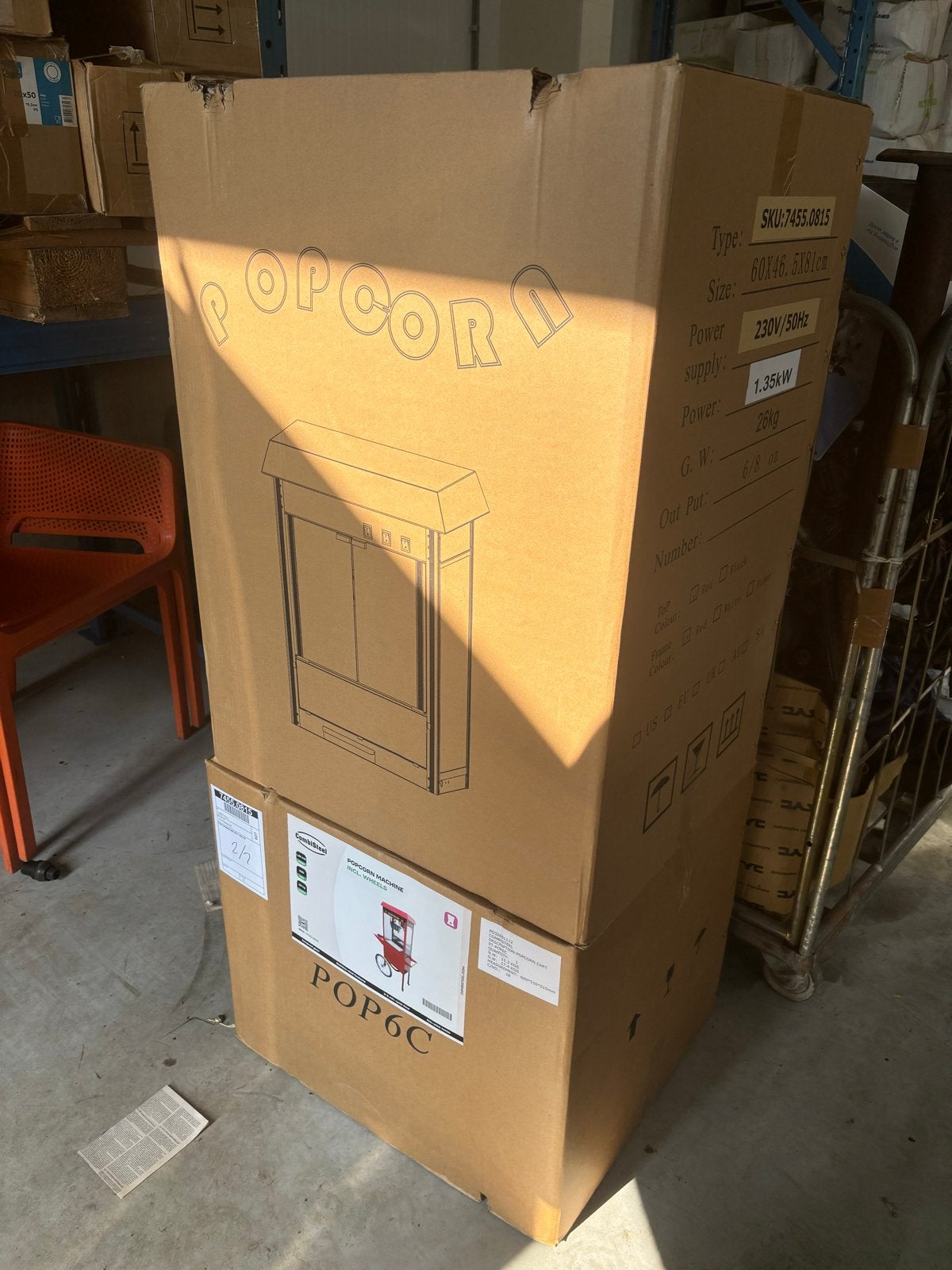 Popcornmachine nieuw in doos compleet!, Ophalen, Nieuw