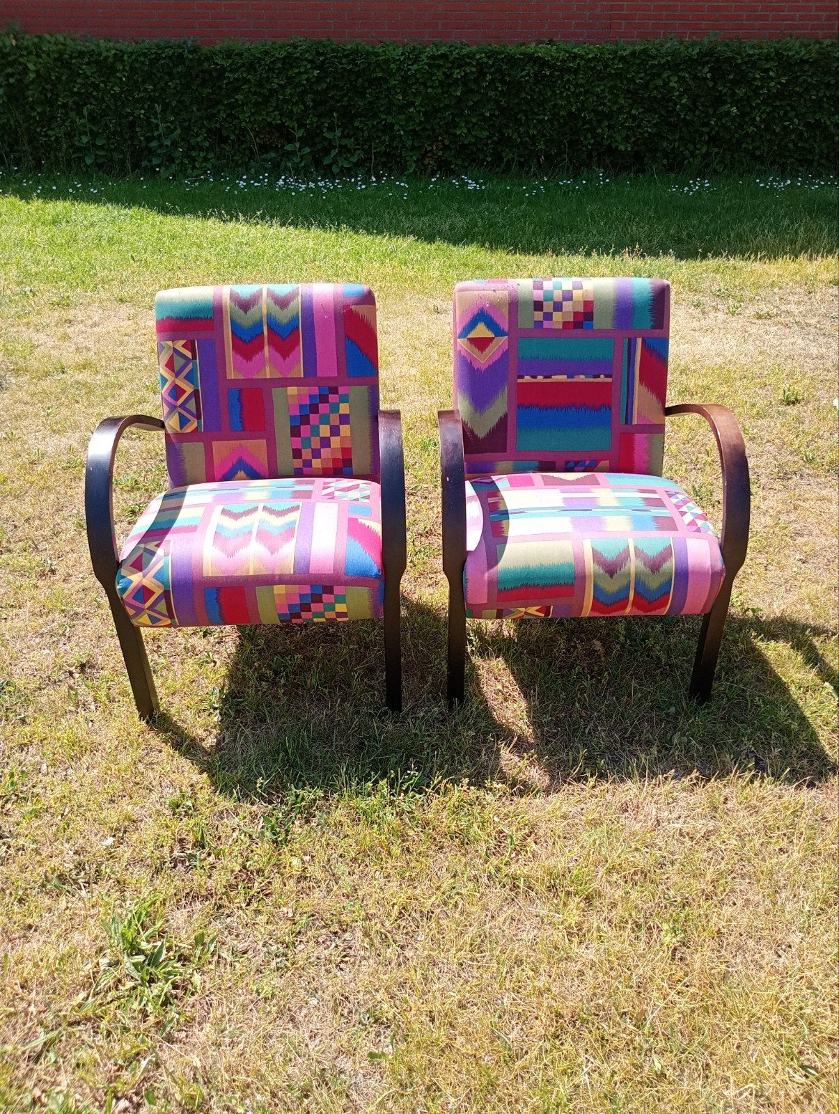 2 stoelen met kleurrijke patronen, Ophalen, Gebruikt, Twee, Overige kleuren