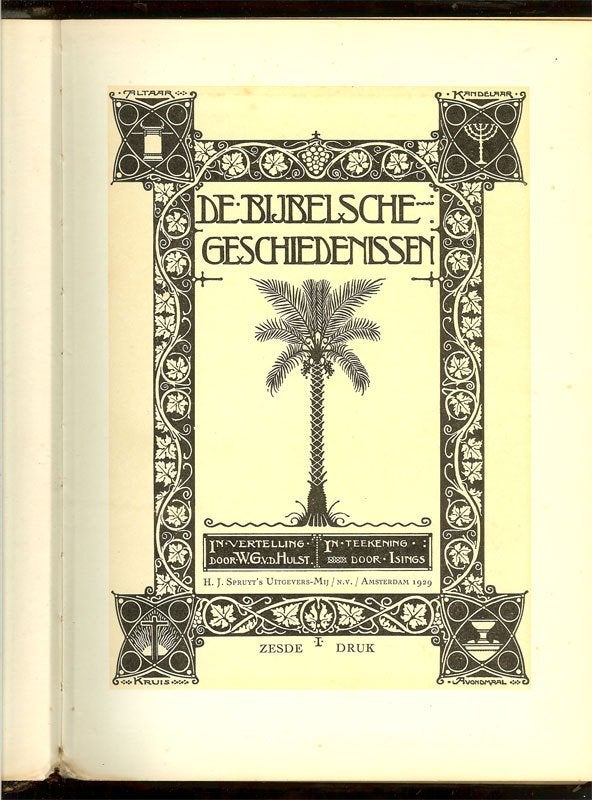 W.G. van de Hulst De Bijbelsche Geschiedenissen - mooie in, Antiek en Kunst, Ophalen of Verzenden