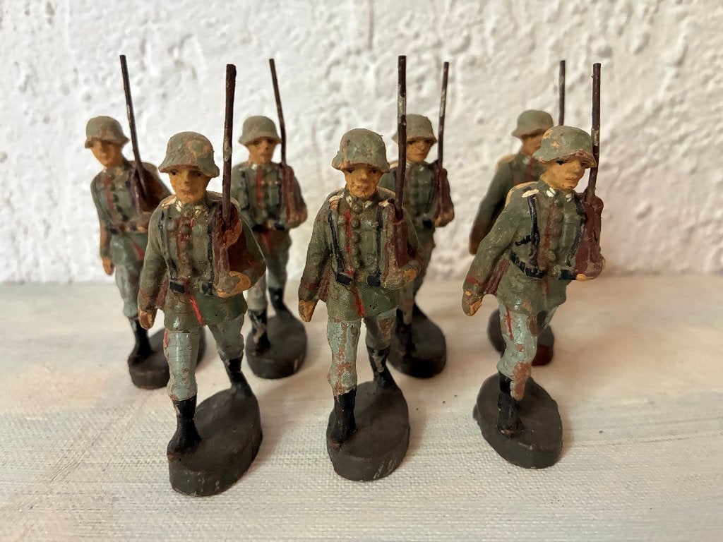 Vintage antiek Elastolin soldaat soldaten, Ophalen of Verzenden
