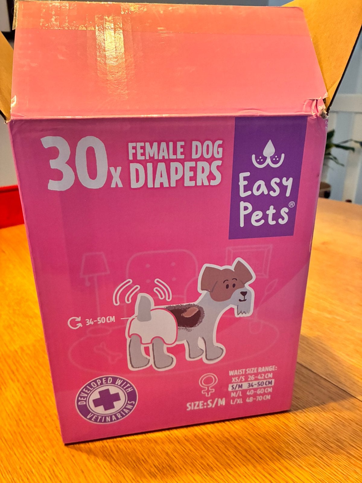 Hondenluier teefje maat S/M dog diaper female, Dieren en Toebehoren, Ophalen of Verzenden, Nieuw