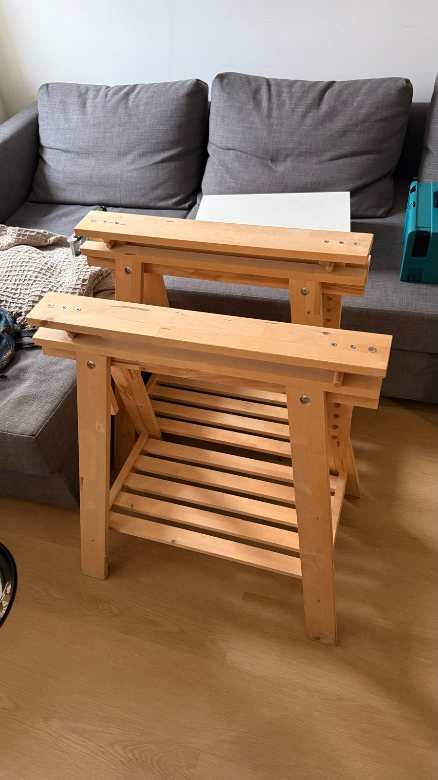IKEA FINNVARD Schragen, Ophalen, Tafelpoot, Gebruikt, Minder dan 50 cm