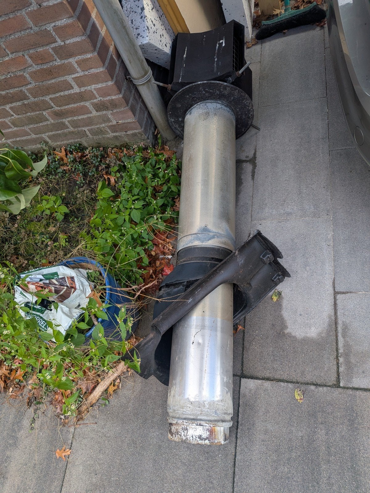 Dubbelwandige RVS Schoorsteen 150mm Trekkap en Dakdoorvoe, Ophalen of Verzenden, Gebruikt, Overige typen