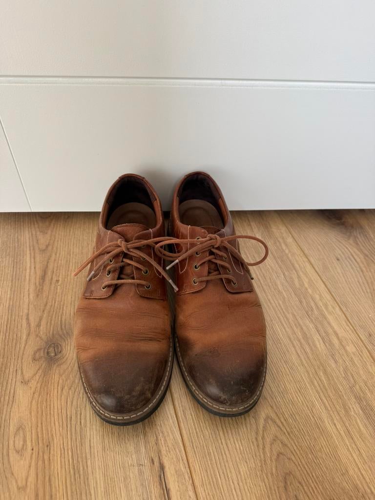 Clarks schoenen, Bruin, Ophalen of Verzenden, Zo goed als nieuw, Veterschoenen
