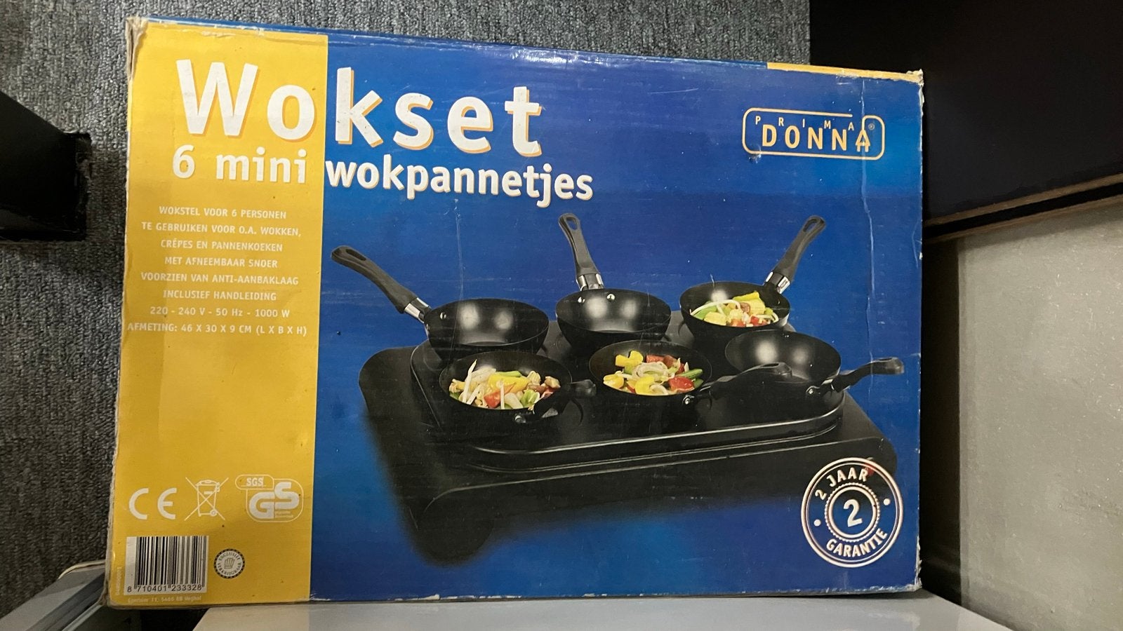 Mini wokset 6 personen - Weinig gebruikt, Overige typen, Ophalen of Verzenden, Zo goed als nieuw, Zwart