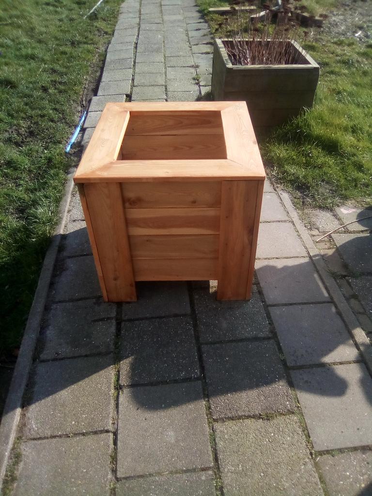 plantenbak douglas 60-60-60-, Tuin en Terras, Ophalen, Vierkant, Nieuw, 60 tot 100 cm