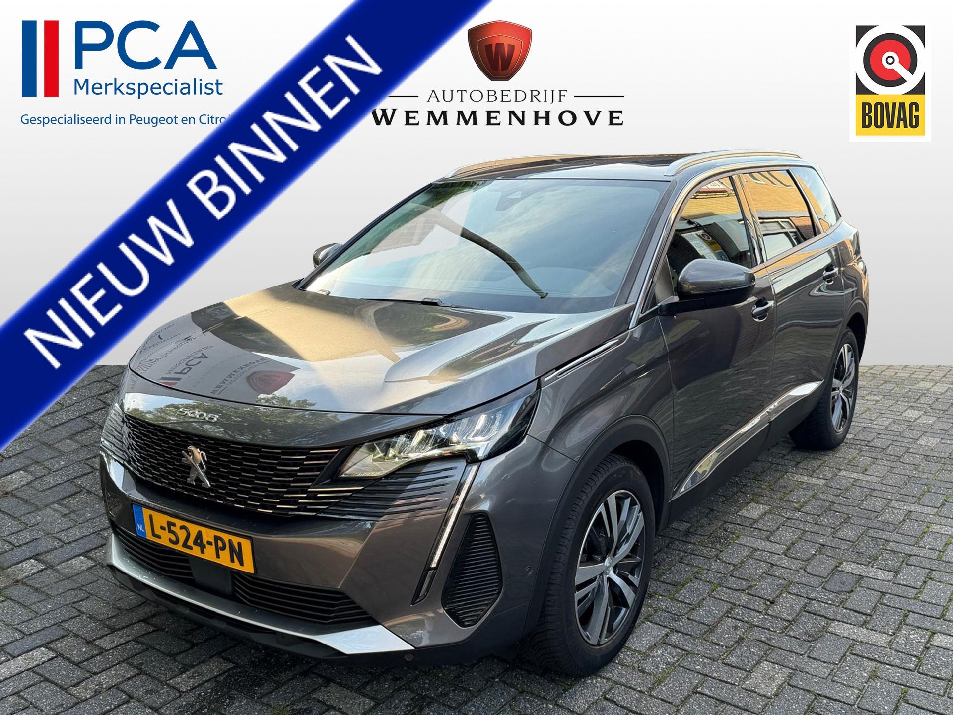Peugeot 5008 1.2 PureTech Blue Lease Allure (bj 2021), Auto's, Voorwielaandrijving, Gebruikt, 1199 cc, Origineel Nederlands