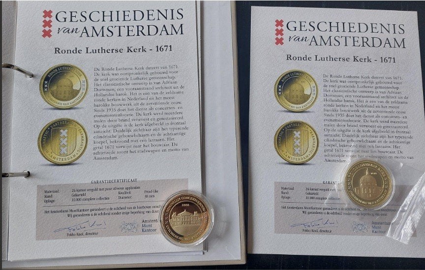 13 munten van de serie Geschiedenis van Amsterdam, Ophalen of Verzenden, Koningin Juliana, Setje