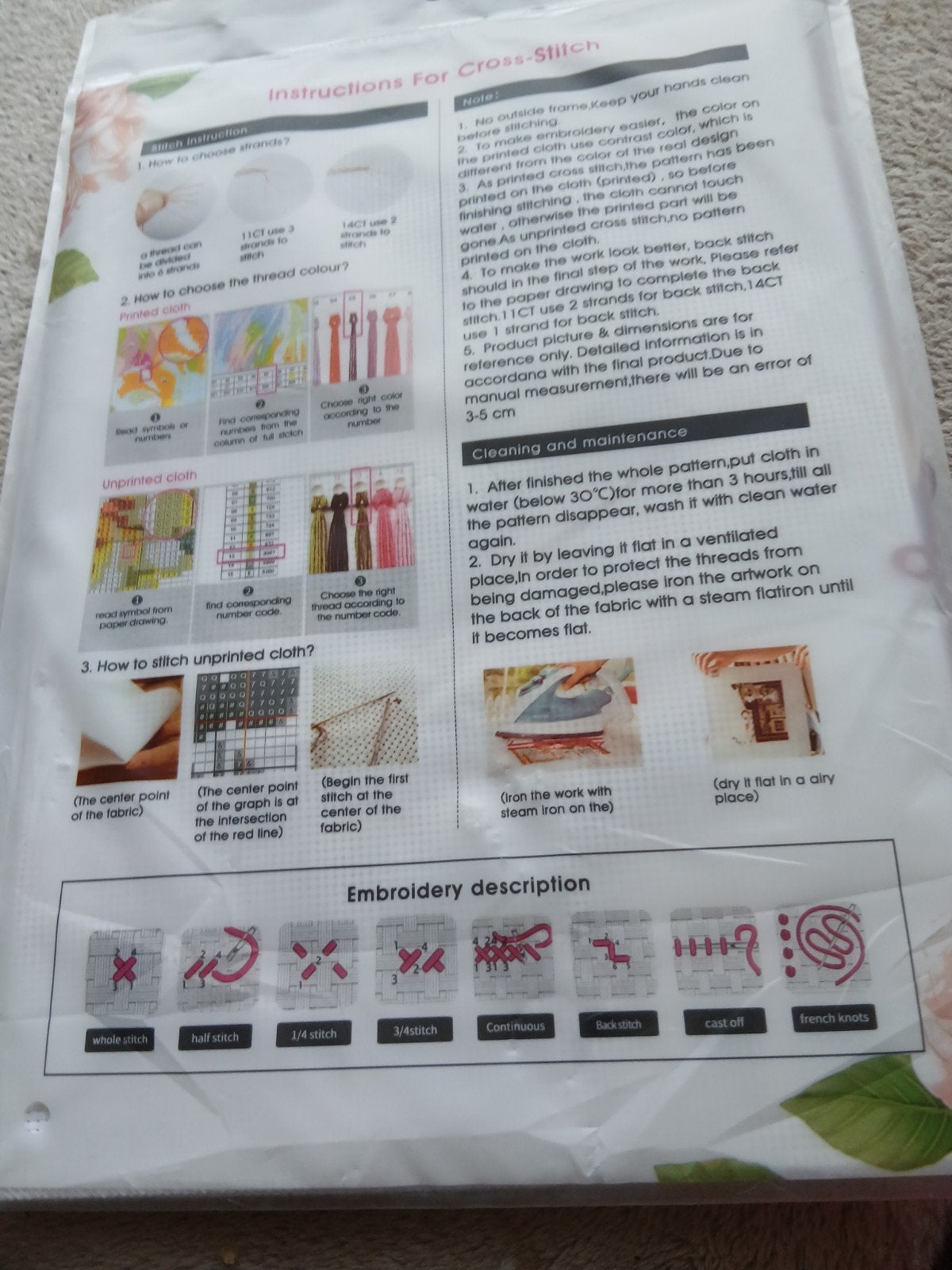 Borduurpakket rozen., Verzenden, Nieuw, Borduurpakket