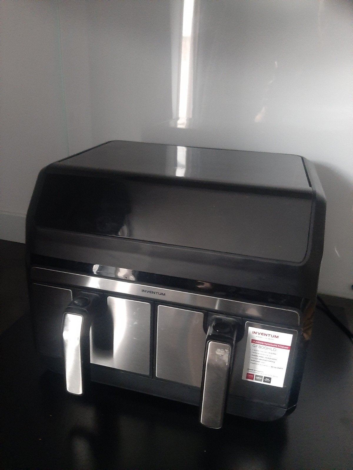 Inventum Dubbele Airfryer, Witgoed en Apparatuur, Airfryers, Ophalen, Zo goed als nieuw, Airfryer XXL