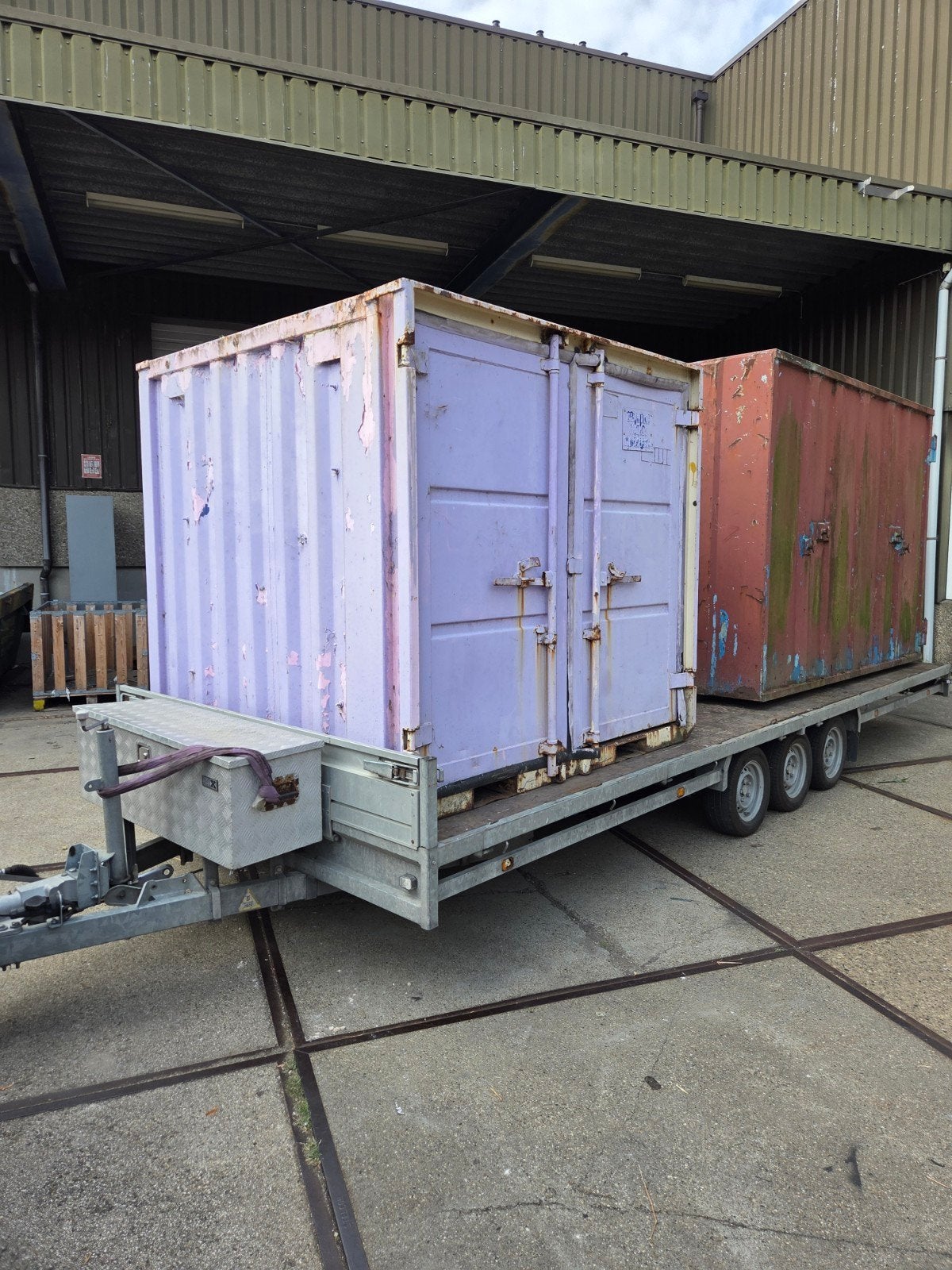 6ft container koopje, Tuin en Terras, Bergingen en Tuinkasten, Gebruikt, Containerberging, Hout, Ophalen of Verzenden