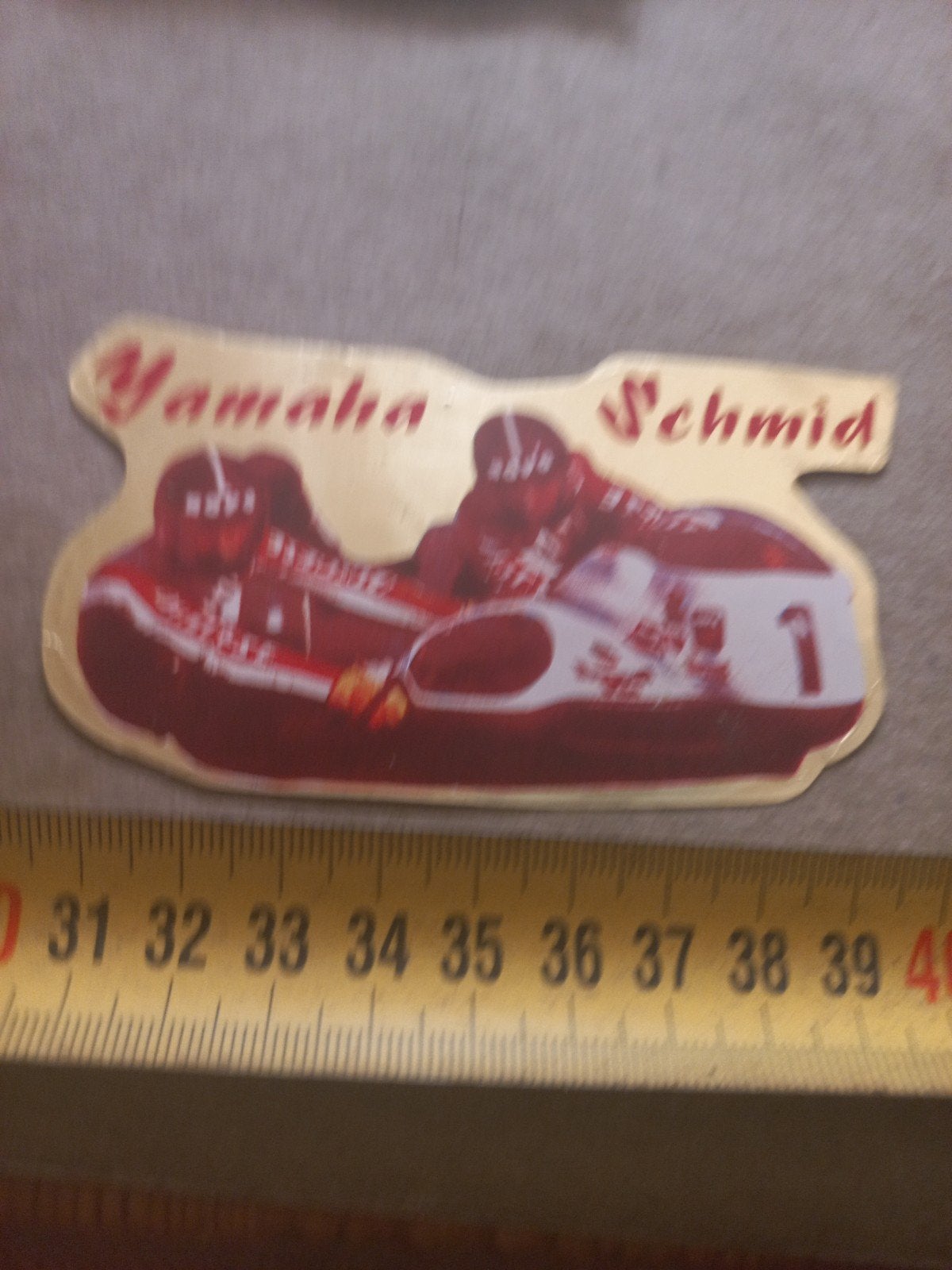 Vintage Yamaha Schmid Zijspan Sticker - Motorsport, Ophalen of Verzenden